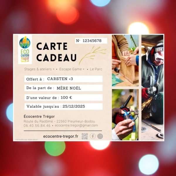 Offrez la Carte Cadeau pour les fêtes !